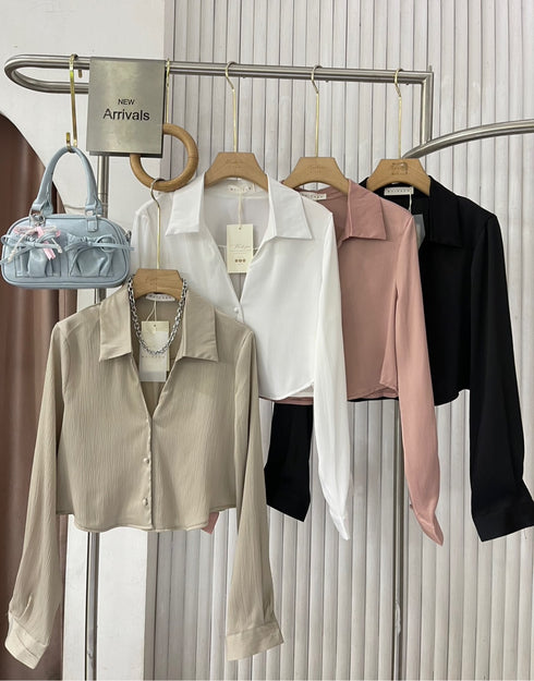 MATINEE Collar Down Crop Shirts